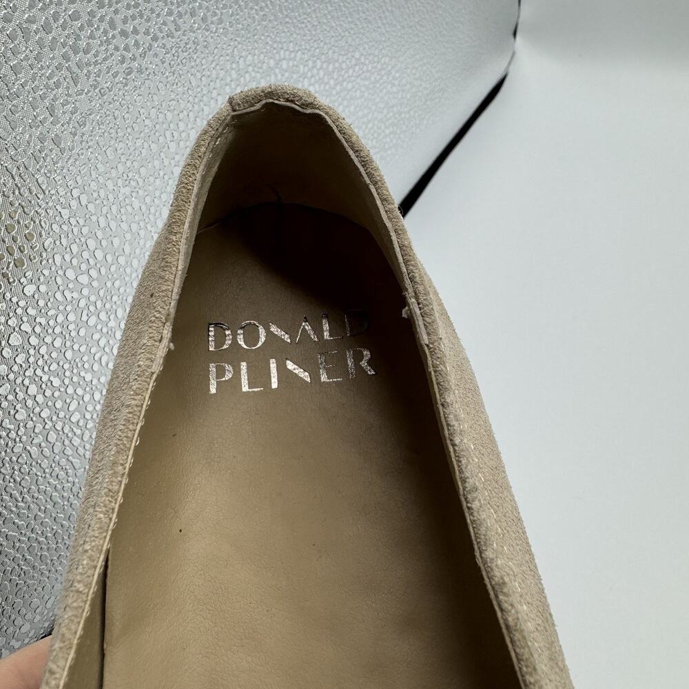 DONALD PLINER Conner Women Beige Nude Leather Suede Chunky Loafers Size 7 - Picture 8 of 9
